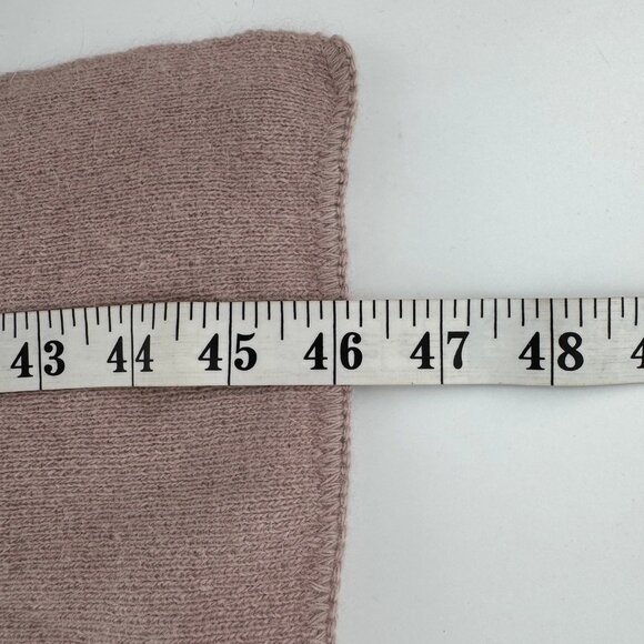 Aris Vintage Angora Lambswool Rectangle Scarf In Dusty Rose Color - Picture 3 of 4